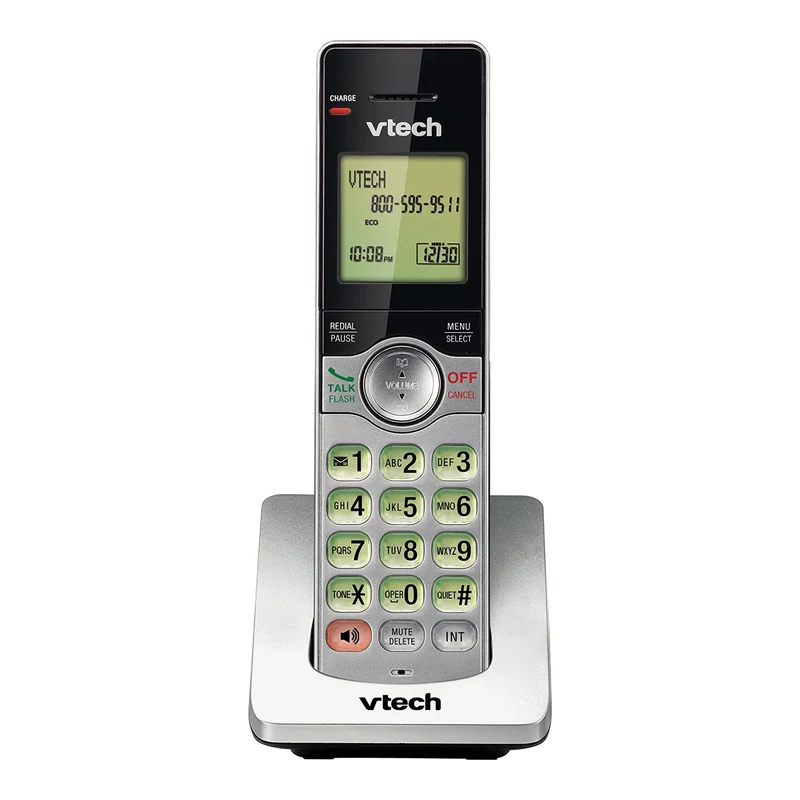 VTech CS6909 Accessory Cordless Handset for VTech 6919-x or 6929-x Series Cordless Phone Systems, Silver/Black