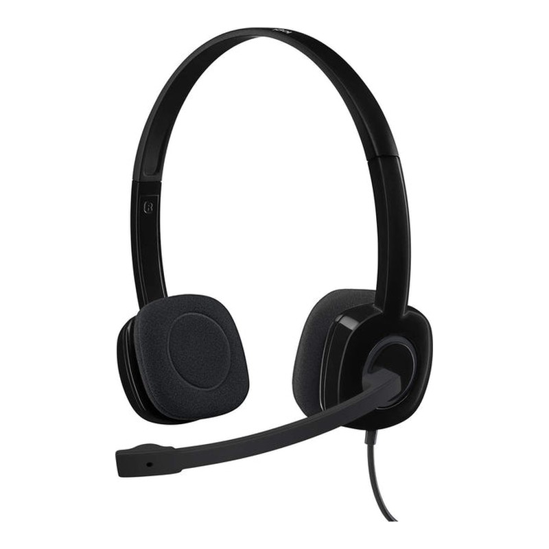 Logitech 3.5 mm Analog Stereo Headset H151 with Boom Microphone – Black