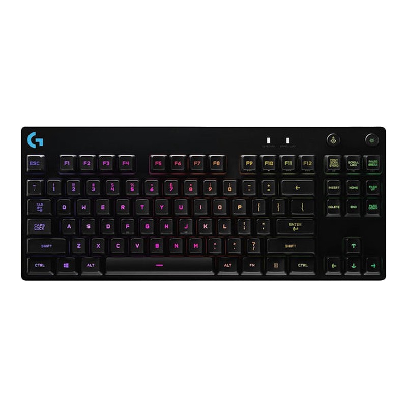 Logitech G PRO Mechanical Gaming Keyboard, Ultra Portable Tenkeyless Design, Detachable Micro USB Cable, 16.8 Million Color LIGHTSYNC RGB Backlit Keys