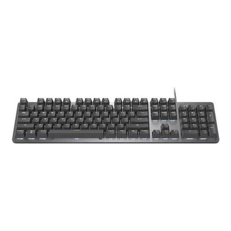 Logitech K845 Mechanical Illuminated Keyboard, Mechanical Switches, Strong Adjustable Tilt Legs, Full Size, Aluminum Top Case, 104 Keys, USB Corded, Windows
