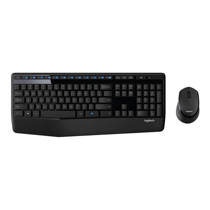 Logitech MK345 Wireless Combo Full-Sized Keyboard with Palm Rest and Comfortable Right-Handed Mouse, 2.4 GHz Wireless USB Receiver, Compatible with PC, Laptop