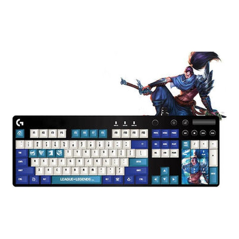 Logitech Orion G610 Wired Gaming Mechanical Cherry MX Red Switch Keyboard,Mechanical Gaming Keyboard with White LED-LOL Keycap Set,YASUO
